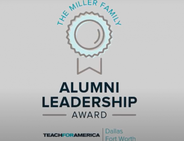 The Miller Family Alumni Leadership Award winner, image